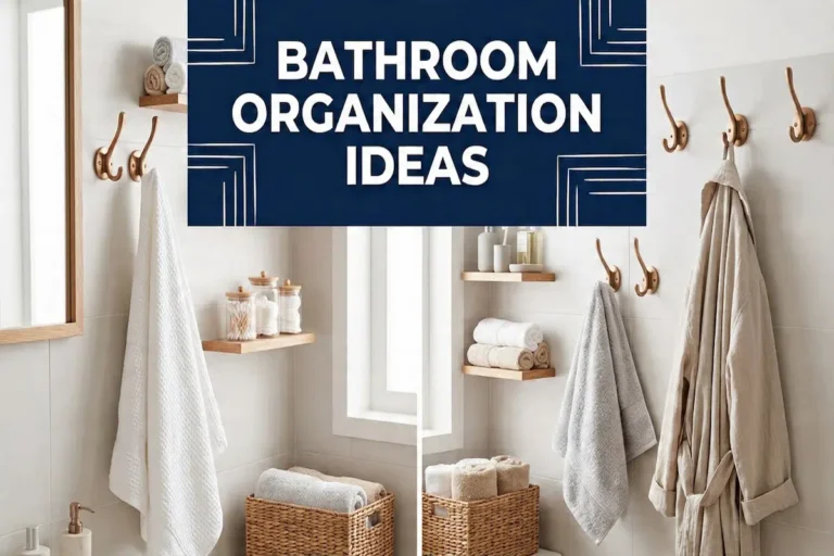 Bathroom organization ideas using hooks