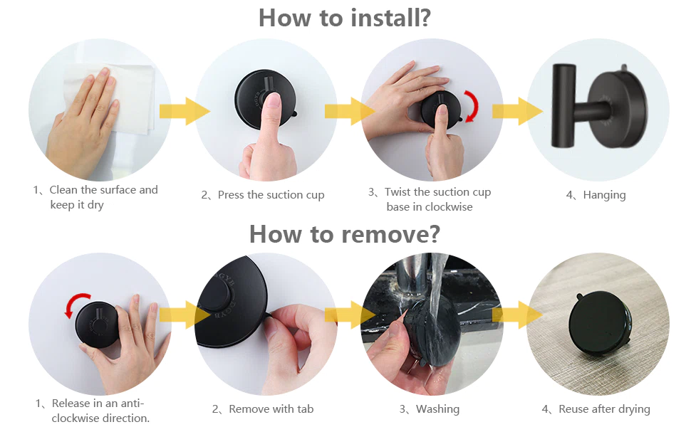 How to Install Bathroom Suction Cup Hooks Correctly