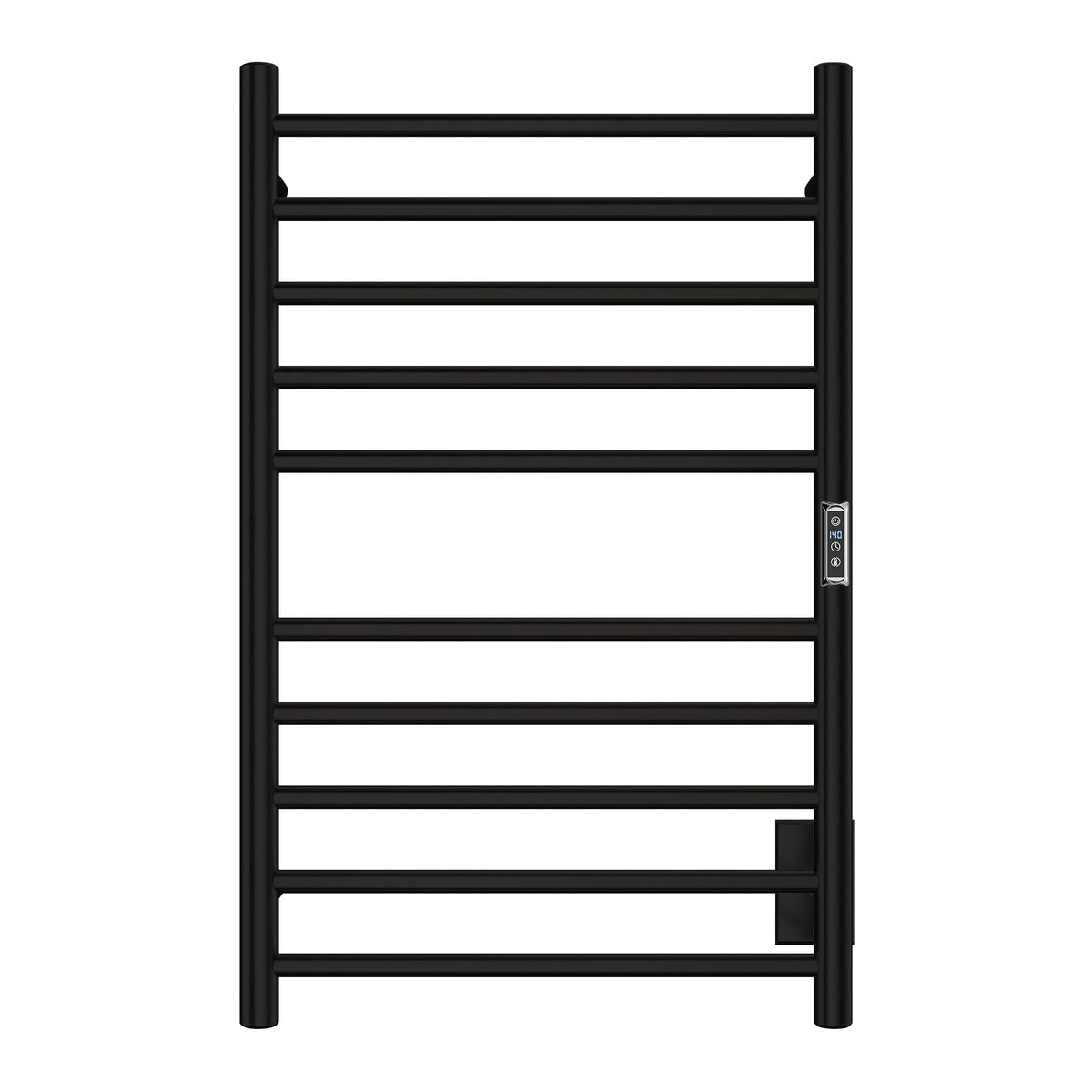ANZZI Bali 10-bar heated towel rack brushed nickel